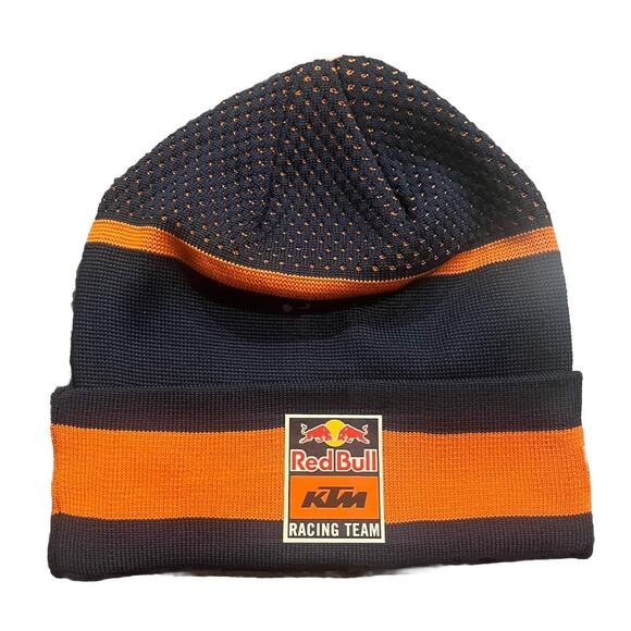 Red Bull KTM Factory Racing Cable Knit Sock Hat Beanie, Cap Motocross, New Era - Picture 1 of 4